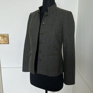Banana Republic Military Blazer Mandarin Collar 0